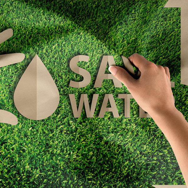 "Save Water" (Su Tasarrufu) Temalı Çevre Dostu Duvar Örtüsü 8302