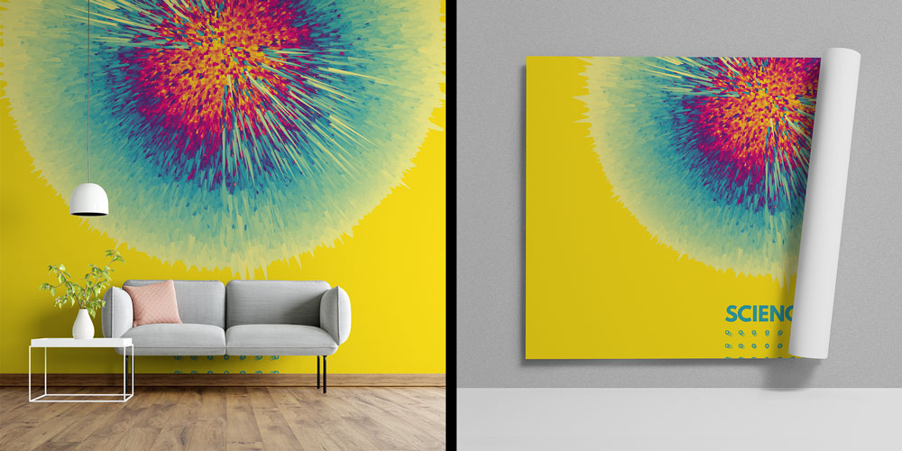 school-class-wallpaper-10323-01 Bilimsel Patlama Temalı Duvar Kağıdı - Eğitim Kurumları için Sanatsal Duvar Giydirme 10323