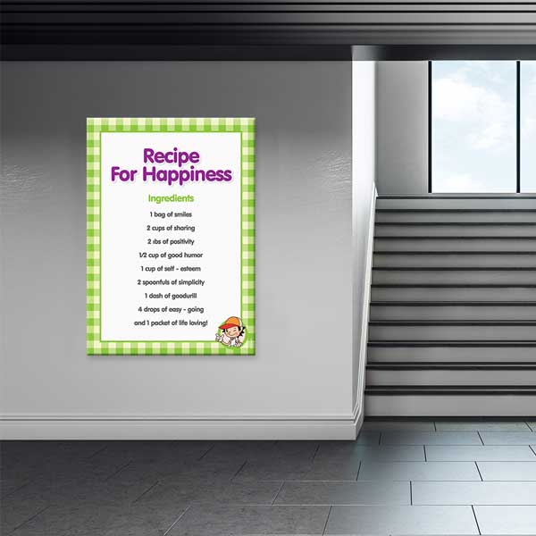 school-classroom-display-b-549-02 Mutluluk Tarifi Eğitici Poster Tablo – B-549