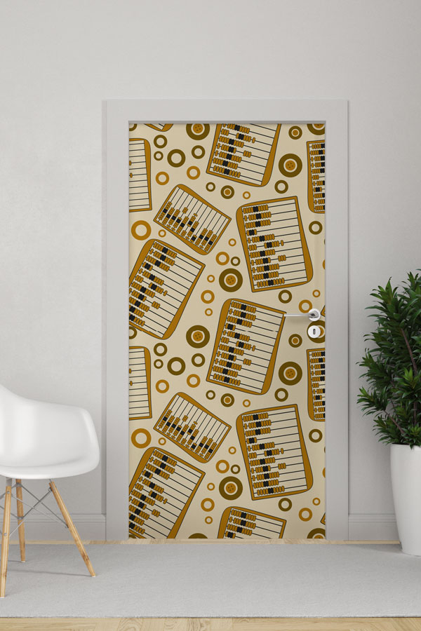 Abaküs Desenli Kapı Giydirme 8600