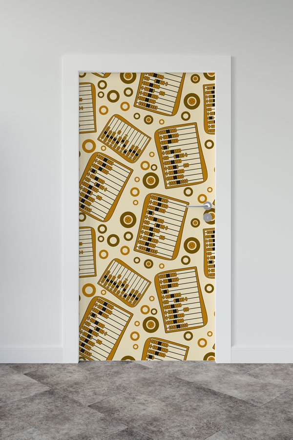 Abaküs Desenli Kapı Giydirme 8600