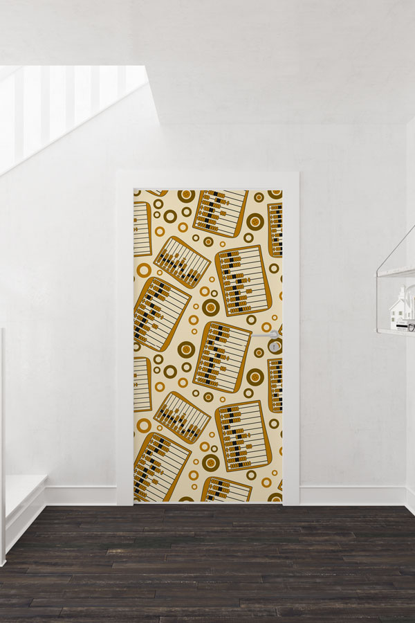 Abaküs Desenli Kapı Giydirme 8600