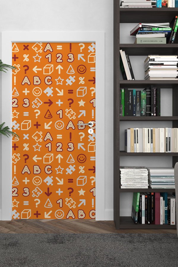 Soyut Geometrik Kapı Giydirme 8602