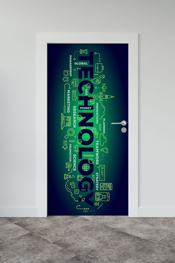 Global Teknoloji Temalı Kapı Giydirme 8548