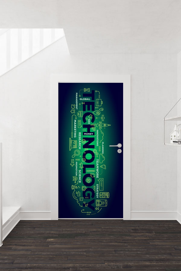 Global Teknoloji Temalı Kapı Giydirme 8548