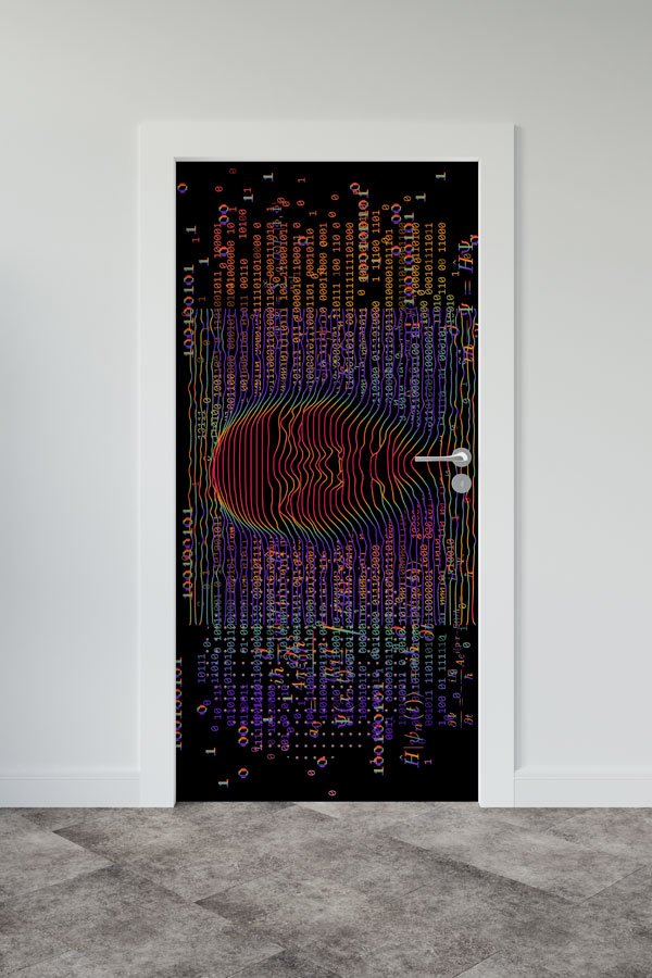 Soyut Dijital Beyin ve Kodlama Temalı Matematik/Bilim Sınıf Kapısı 8605