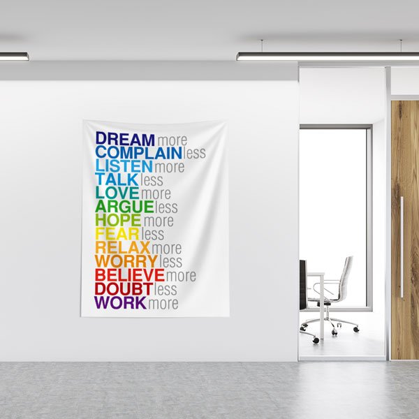 "Hayal Et, Şikayet Etme" Motivasyonel Duvar Örtüsü 8421