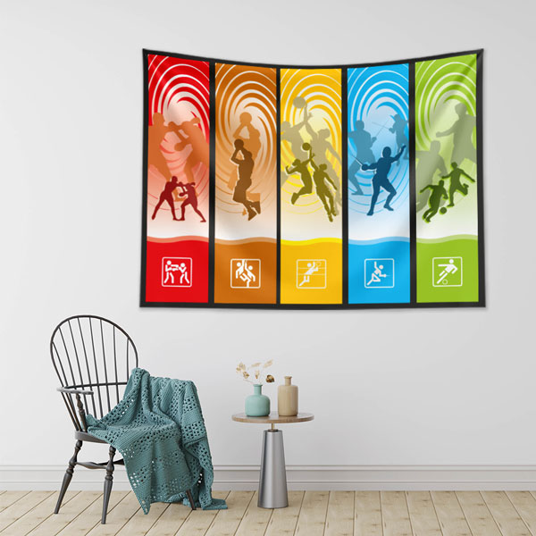 Çoklu Spor Dalları Panelli Duvar Örtüsü 8439