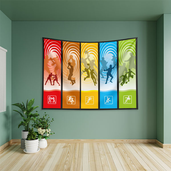 Çoklu Spor Dalları Panelli Duvar Örtüsü 8439