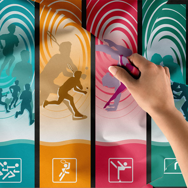 Dinamik Spor Branşları Panelli Duvar Örtüsü 8440