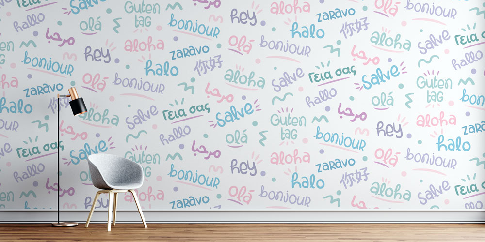 Çok Dilli Hoş Geldin Kelime Duvar Kağıdı 8010