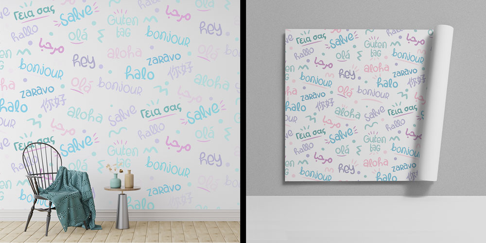 Çok Dilli Hoş Geldin Kelime Duvar Kağıdı 8010