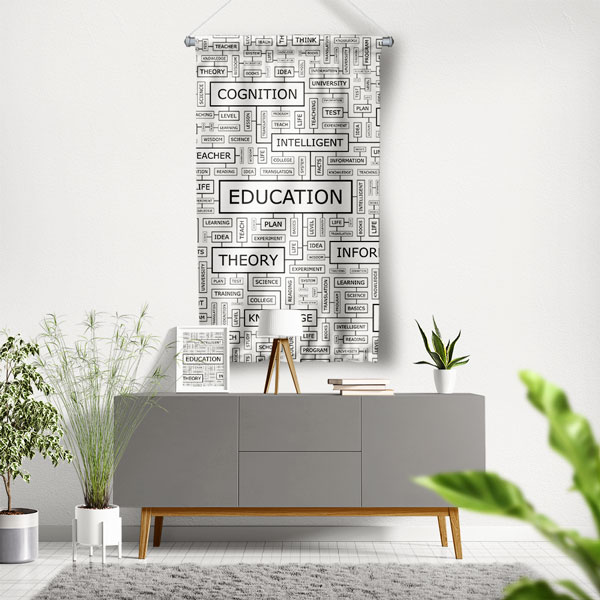 Değer Veriniz Temalı Okul Duvar Flaması 8109