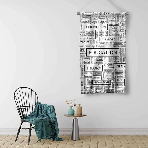 Değer Veriniz Temalı Okul Duvar Flaması 8109