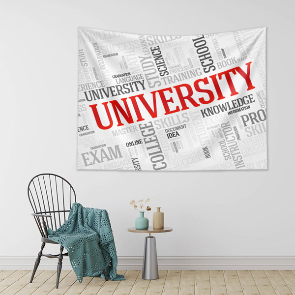 school-wall-art-decor-8244-01 "UNIVERSITY" Kelime Bulutu Temalı Duvar Örtüsü 8244