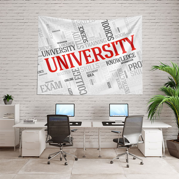 school-wall-art-decor-8244-02 "UNIVERSITY" Kelime Bulutu Temalı Duvar Örtüsü 8244