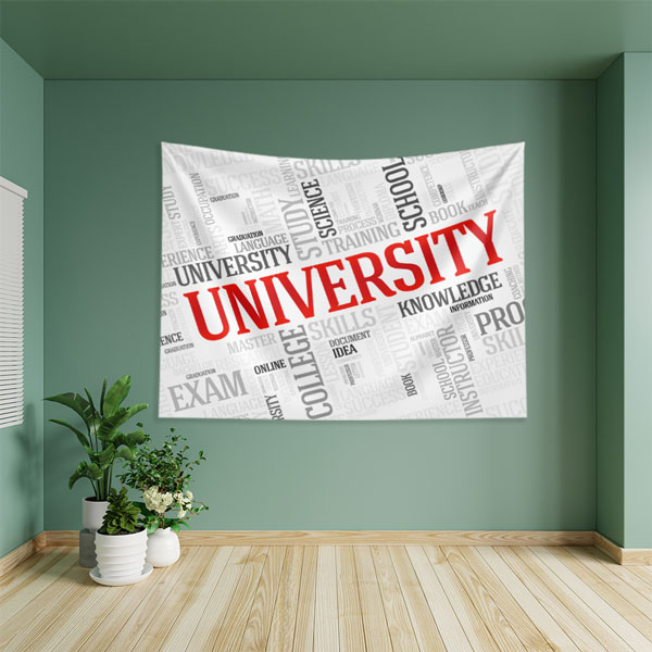 school-wall-art-decor-8244-03 "UNIVERSITY" Kelime Bulutu Temalı Duvar Örtüsü 8244