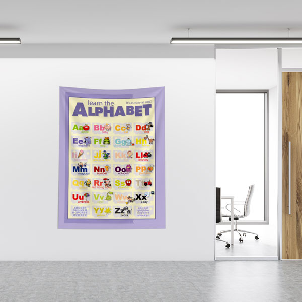 "Alfabeyi Öğren" Eğitici Harf ve Hayvan Duvar Örtüsü 8425