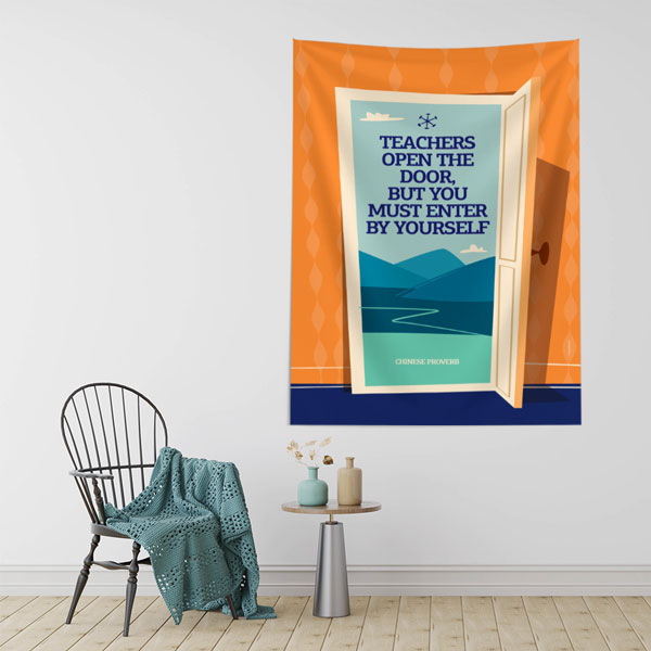 "Öğretmenler Kapıyı Açar" Motivasyonel Duvar Örtüsü 8430