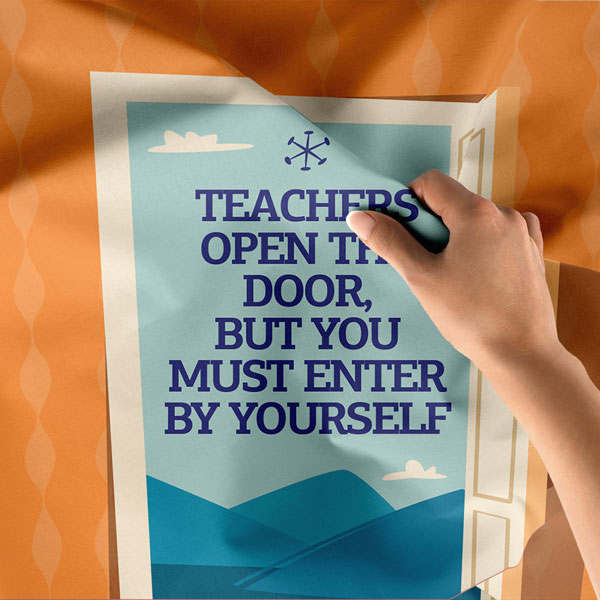 "Öğretmenler Kapıyı Açar" Motivasyonel Duvar Örtüsü 8430