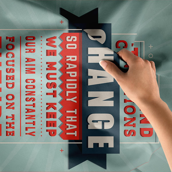 "Zaman ve Koşullar Hızla Değişir" Motivasyonel Duvar Örtüsü 8435