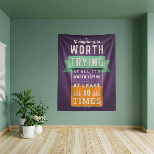 school-wall-art-decor-8436-03 "Denemeye Değerse En Az 10 Kez Denemeye Değer" Motivasyonel Duvar Örtüsü 8436