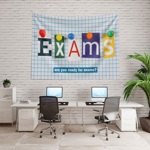 "EXAMS" Temalı Kesik Harfli Duvar Örtüsü 8243