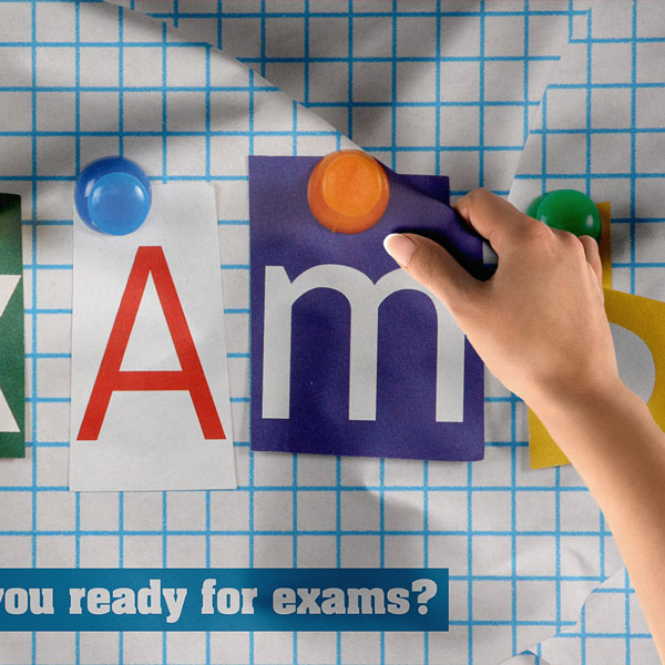 "EXAMS" Temalı Kesik Harfli Duvar Örtüsü 8243