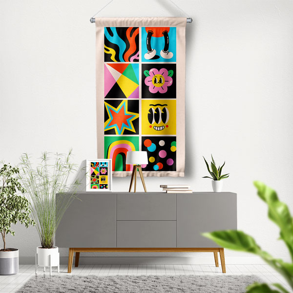 "Yükselen Eller" Temalı Eğitim ve Motivasyon Duvar Flaması 10266