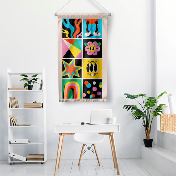 "Yükselen Eller" Temalı Eğitim ve Motivasyon Duvar Flaması 10266