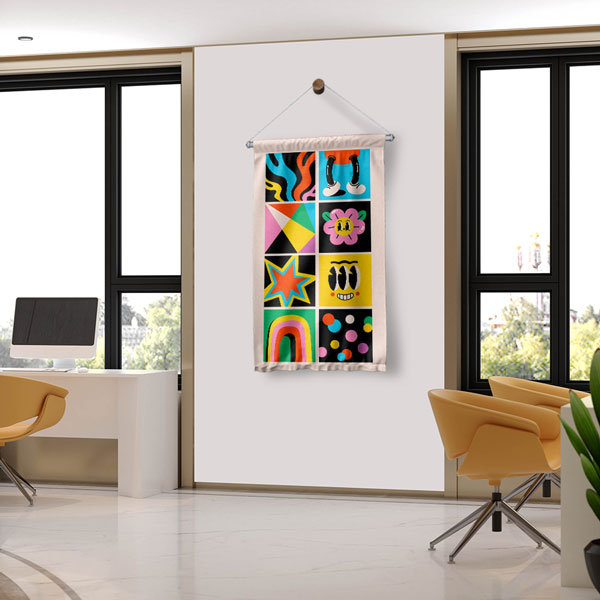 "Yükselen Eller" Temalı Eğitim ve Motivasyon Duvar Flaması 10266