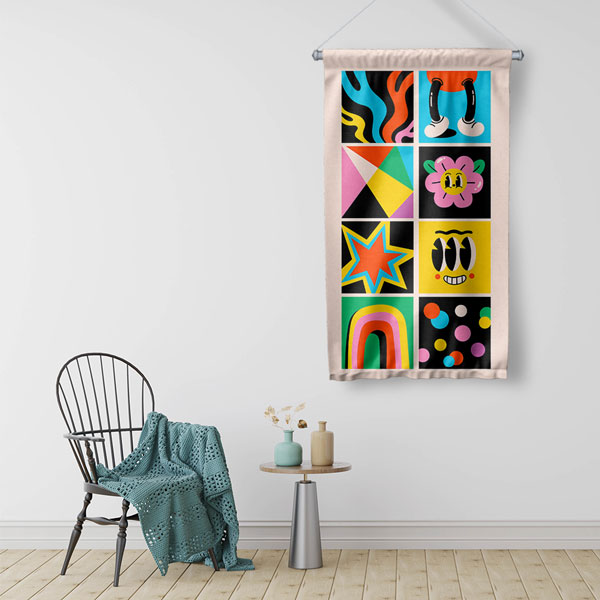 "Yükselen Eller" Temalı Eğitim ve Motivasyon Duvar Flaması 10266