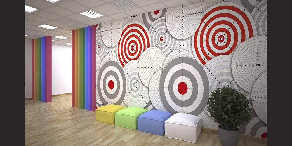 Hedef Tahtası Desenli Duvar Kağıdı 1001