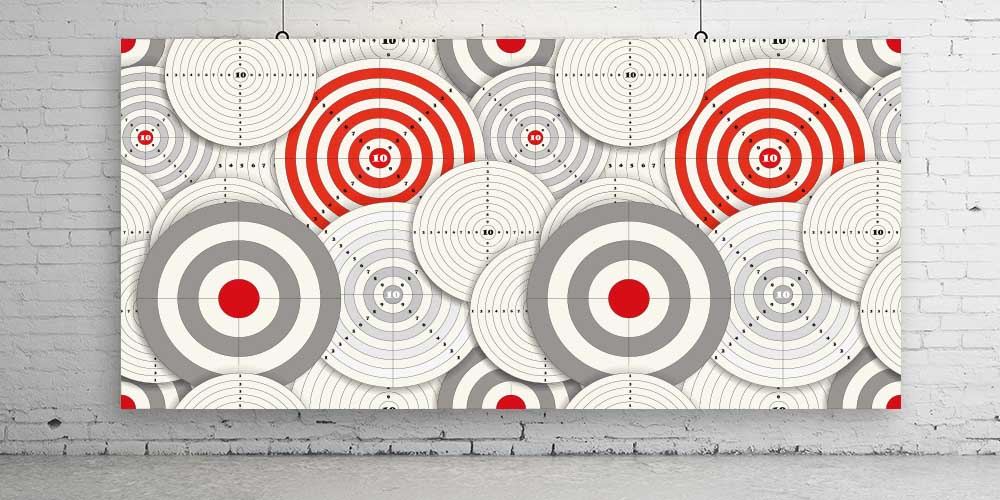 Hedef Tahtası Desenli Duvar Kağıdı 1001