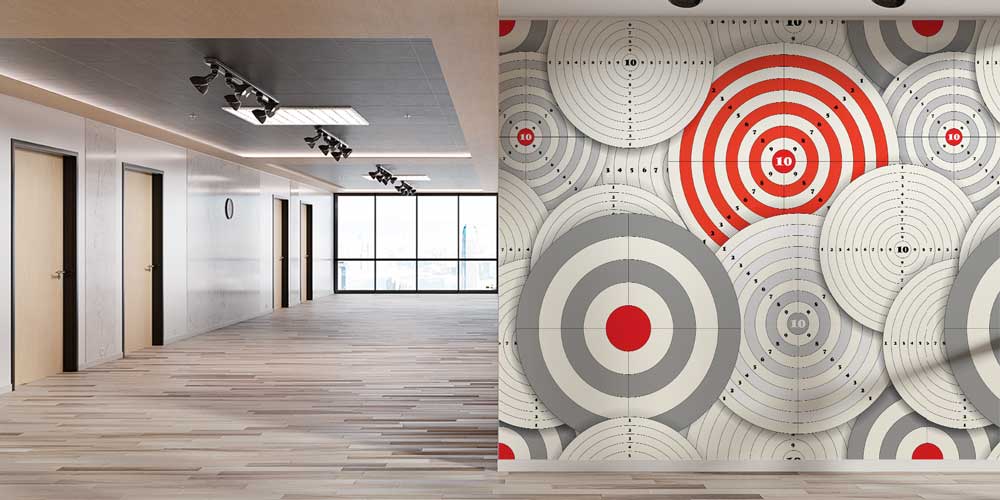 Hedef Tahtası Desenli Duvar Kağıdı 1001