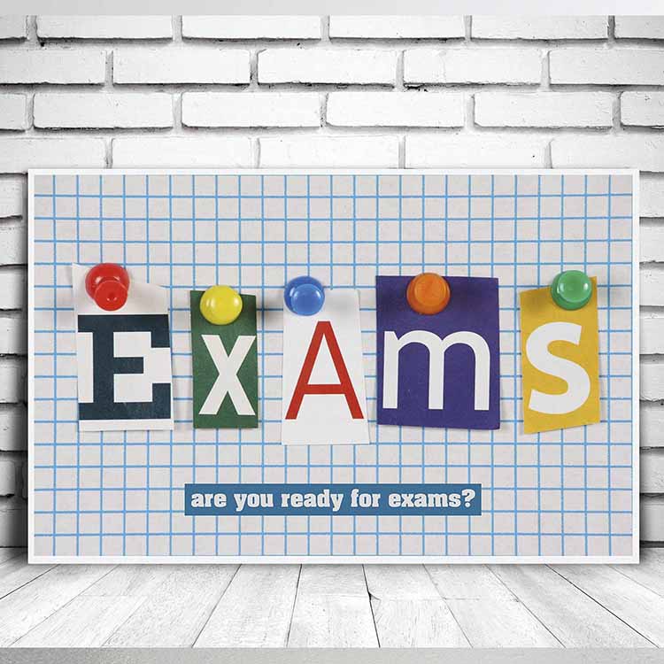 Renkli "EXAMS" Motivasyon Tablosu: Sınavlara Hazır Mısın? – 3244