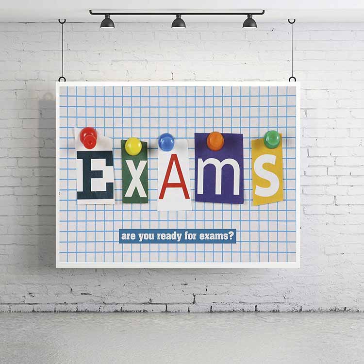 Renkli "EXAMS" Motivasyon Tablosu: Sınavlara Hazır Mısın? – 3244
