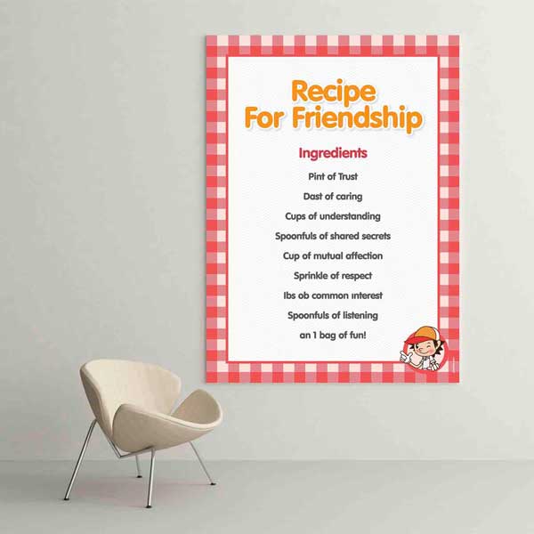 Arkadaşlık Tarifi Eğitici Poster Tablo – B-551
