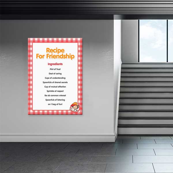 Arkadaşlık Tarifi Eğitici Poster Tablo – B-551