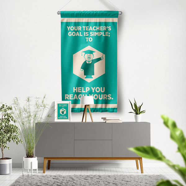 Motivasyonel Öğrenci Duvar Flaması 8031