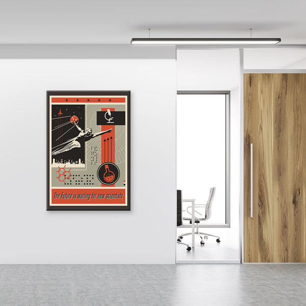 Gelecek Bilim Adamları Retro Kanvas Tablosu 10396