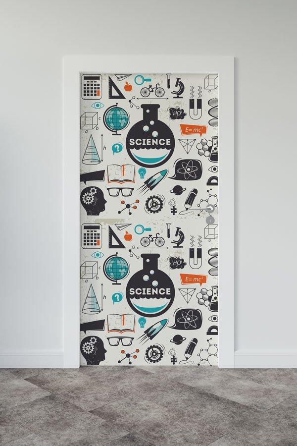 Fen Bilimleri ve Teknoloji Temalı Kapı Giydirme 8533