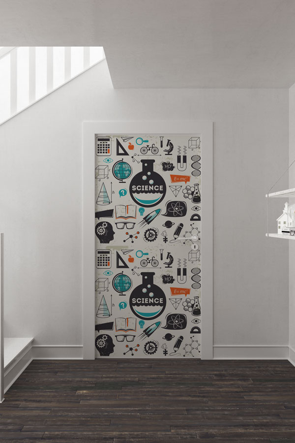 science-class-door-art-8533-01 Fen Bilimleri ve Teknoloji Temalı Kapı Giydirme 8533