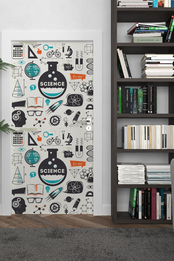 science-class-door-art-8533-02 Fen Bilimleri ve Teknoloji Temalı Kapı Giydirme 8533