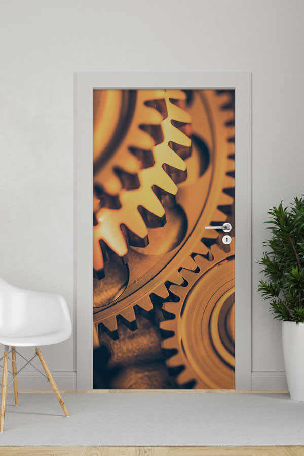 Detaylı Dişli Mekanizma Kapı Giydirme 8539