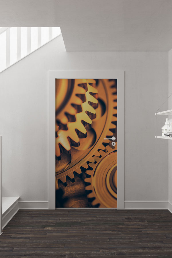 Detaylı Dişli Mekanizma Kapı Giydirme 8539