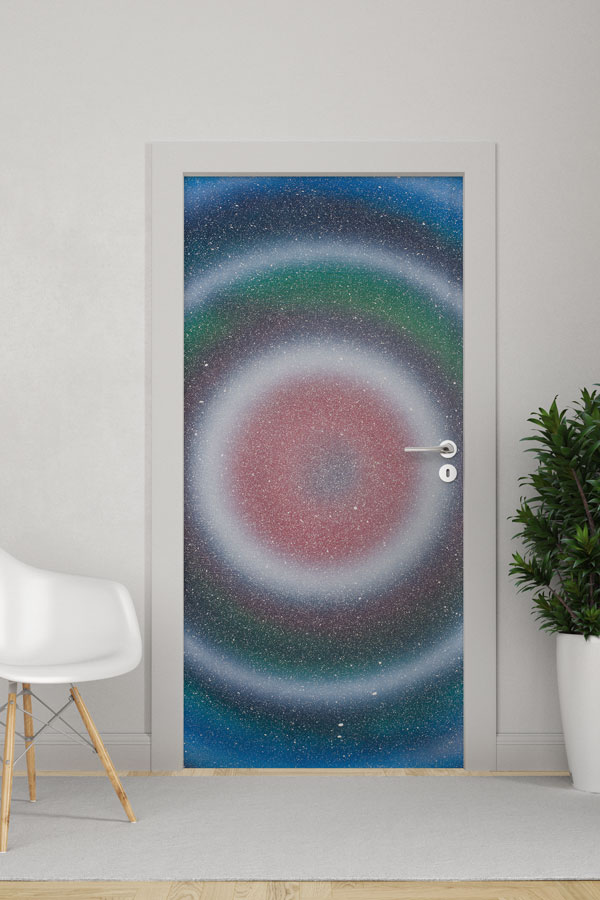 Kozmik Galaksi Temalı Kapı Giydirme 8552