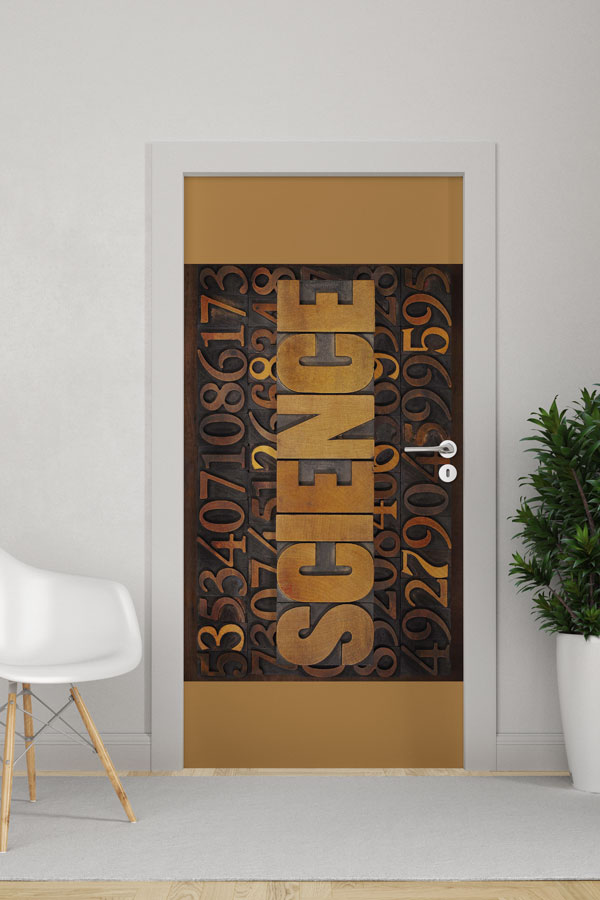 Minimal Bilim Temalı Kapı Giydirme 8534