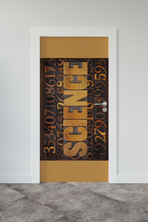Minimal Bilim Temalı Kapı Giydirme 8534