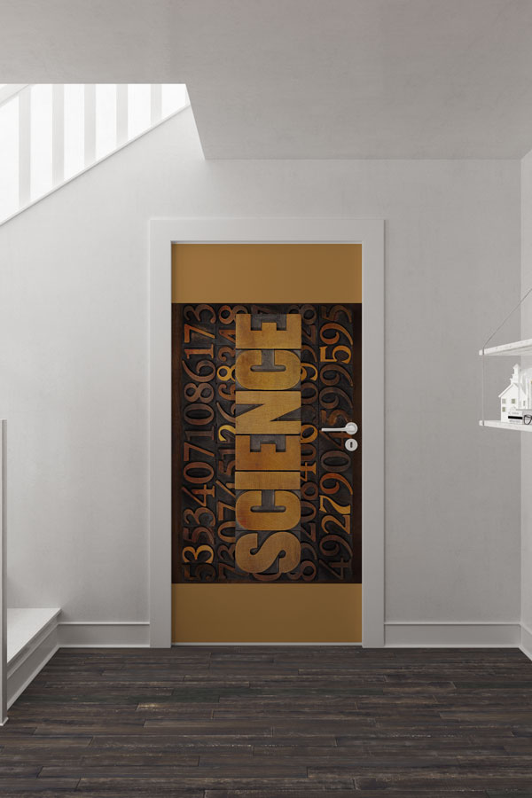 Minimal Bilim Temalı Kapı Giydirme 8534